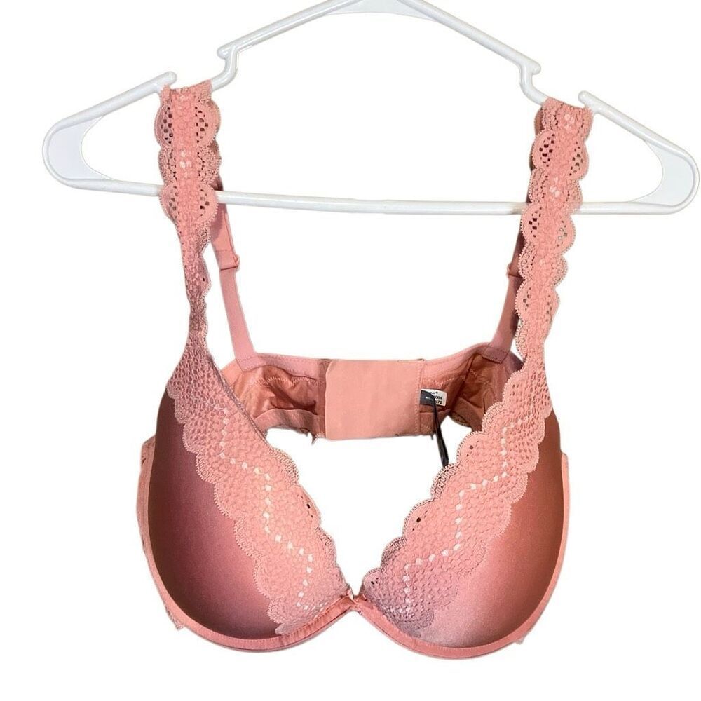 Aerie Pink Lace Pushup Bra Adjustable Straps 38D